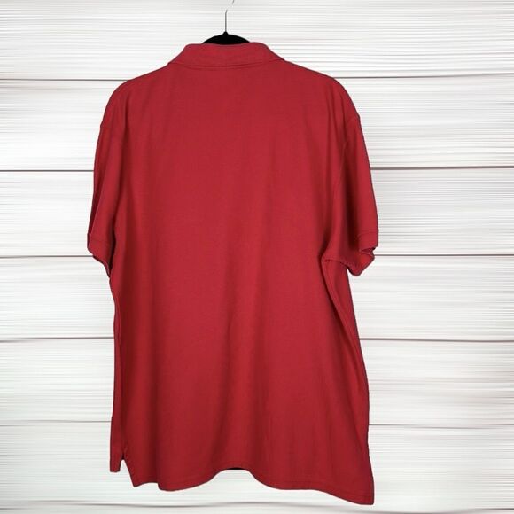 L.L. Bean Main Vintage Polo Shirt Tee Red Cotton Short Sleeve Men’s L - Picture 5 of 9